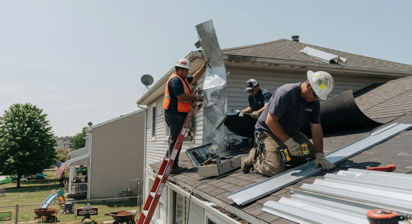 Storm Damage Metal Roof Repair in Bondsville, MA
